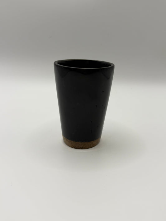 Horn Shot Cup with Wooden Base